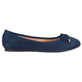 Clowse Ballerinas aus Wildleder blau