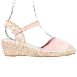 Best Shoes Hellrosa Espadrilles-Sandalen