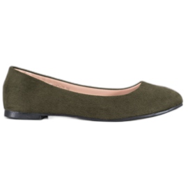 Best Shoes Ballerinas aus Wildleder grün