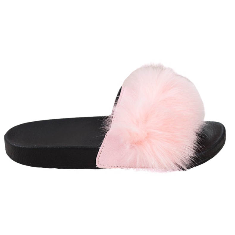 Seastar Hausschuhe mit Fell rosa