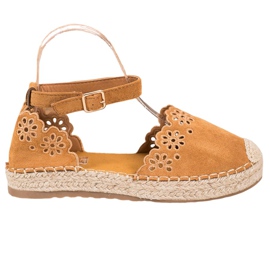Seastar Espadrilles mit durchbrochenem Muster braun
