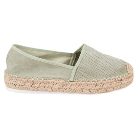 Seastar Durchbrochene Espadrilles mit Wildleder grün