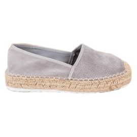 Seastar Durchbrochene Espadrilles mit Wildleder grau