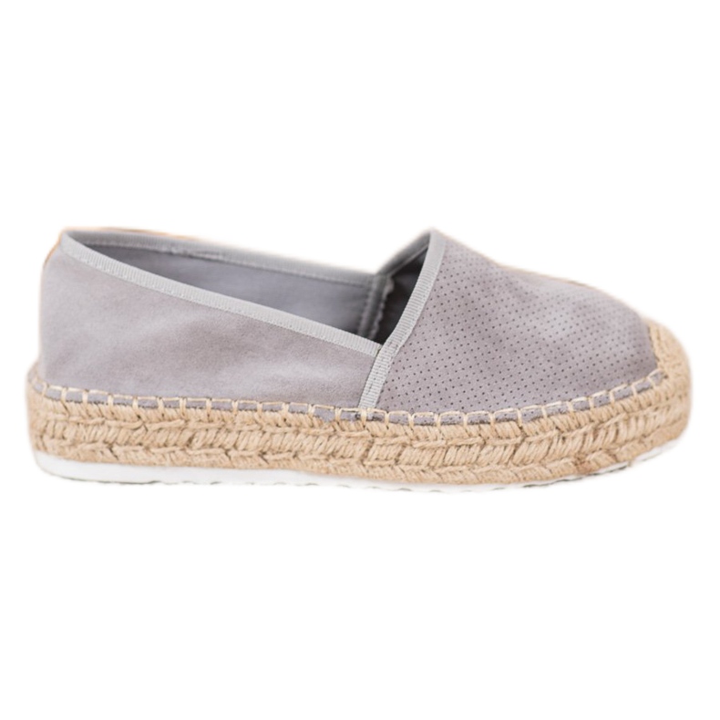 Seastar Durchbrochene Espadrilles mit Wildleder grau