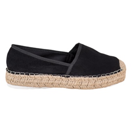 Seastar Durchbrochene Espadrilles mit Wildleder schwarz