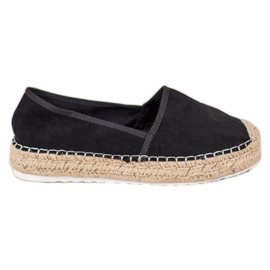 Seastar Espadrilles aus schwarzem Wildleder