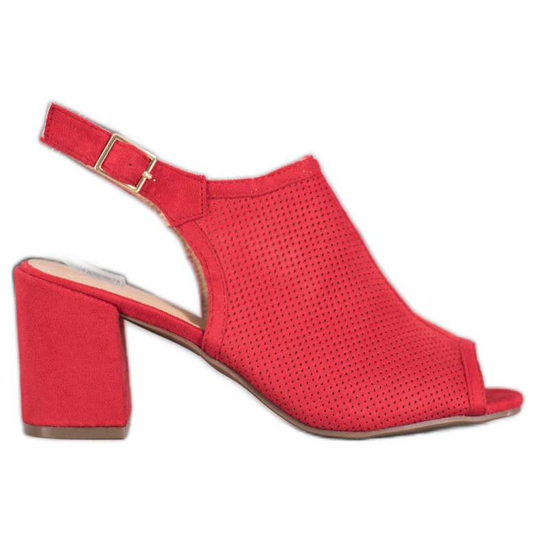 SHELOVET Klassische geschlossene Sandalen rot