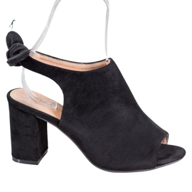 SHELOVET Hochhackige Sandalen schwarz