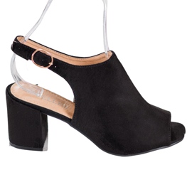 SHELOVET Klassische Sandalen mit hohen Absätzen schwarz