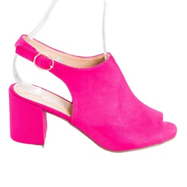 SHELOVET Klassische Sandalen mit hohen Absätzen rosa