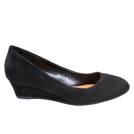 SHELOVET Schwarze Keilpumps