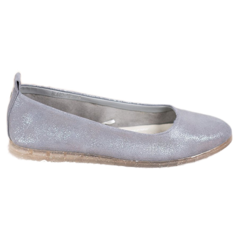Sergio Leone Textilballerinas mit Glitzer grau