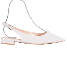 Seastar Pumps aus Lackleder mit freiliegendem Absatz grau