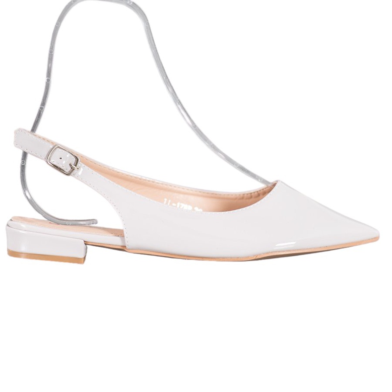 Seastar Pumps aus Lackleder mit freiliegendem Absatz grau