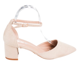 SHELOVET Klassische Pumps mit Schnalle braun