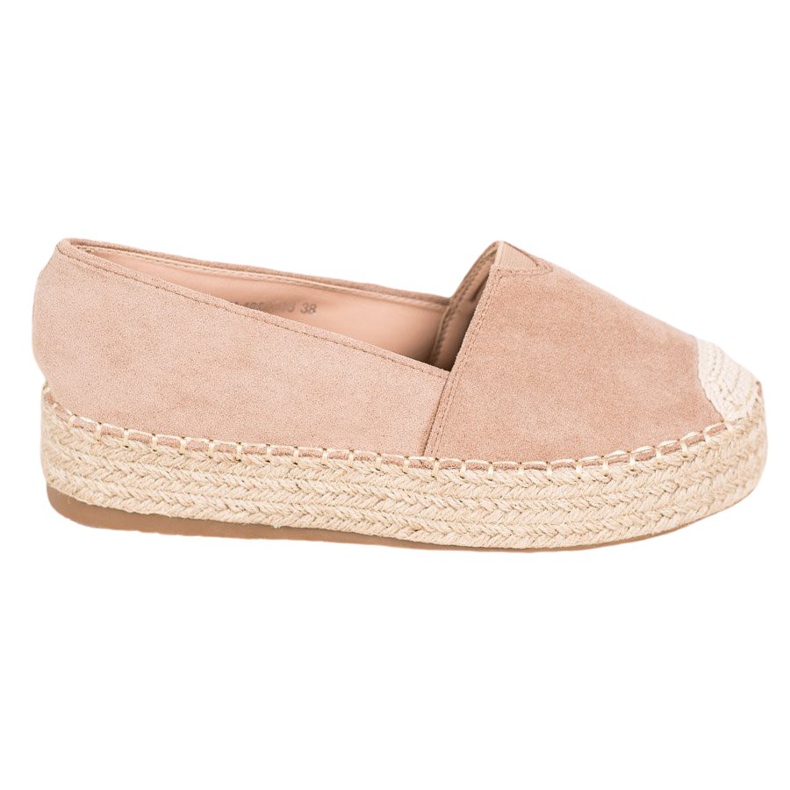 SHELOVET Espadrilles auf der Plattform braun