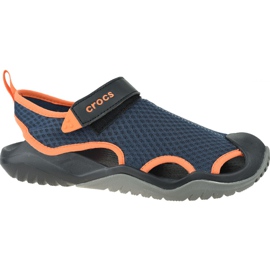 Crocs M Swiftwater Mesh-Deck-Sandale M 205289-4V9 navy blau