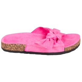 SHELOVET Wildlederhausschuhe auf der Plattform rosa