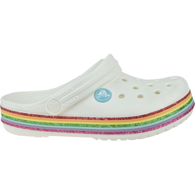 Crocs Rainbow Glitzer Clog 206151-100 weiß