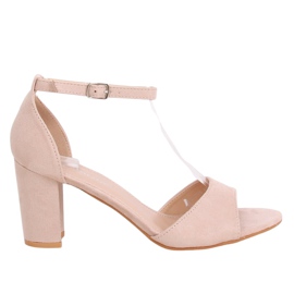 Sandalen High Heels beige 88-395 Nude