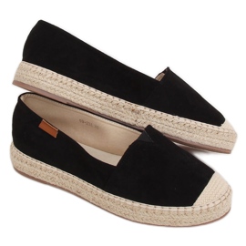 Klassische schwarze Espadrilles 99-23A Schwarz
