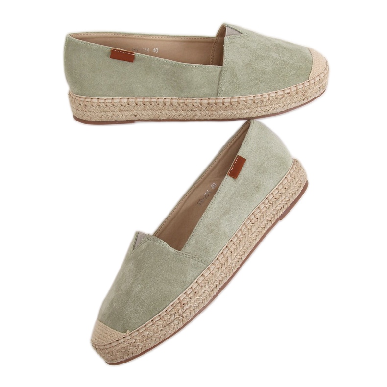 Klassische grüne Espadrilles 99-23A Grün