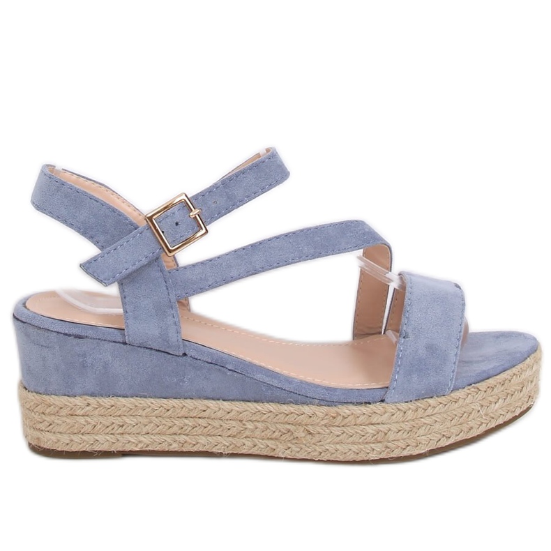 Blaue Espadrilles-Sandalen 680-38 Blau