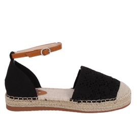 Espadrilles geschnitten schwarz 3035 Black