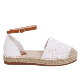 Espadrilles geschnitten weiß 3035 Weiß