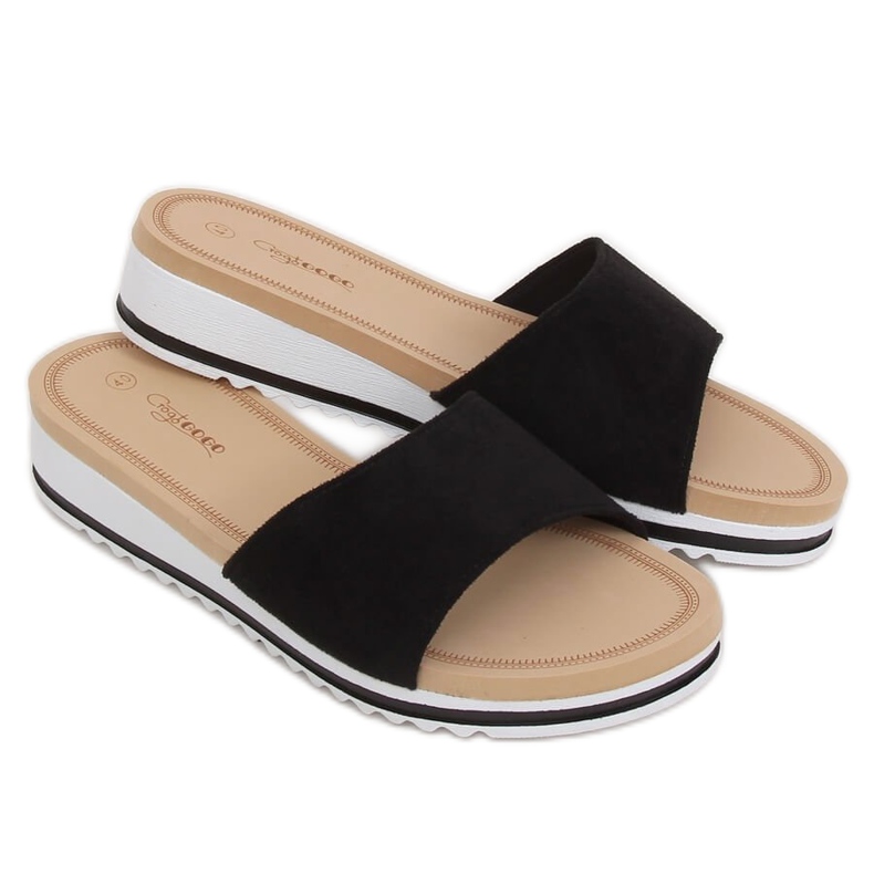 Schwarze Damen Hausschuhe G-5036 Schwarz