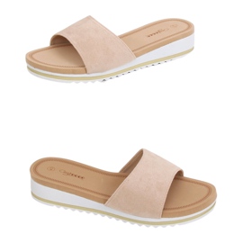 Beige Hausschuhe für Damen G-5036 Beige