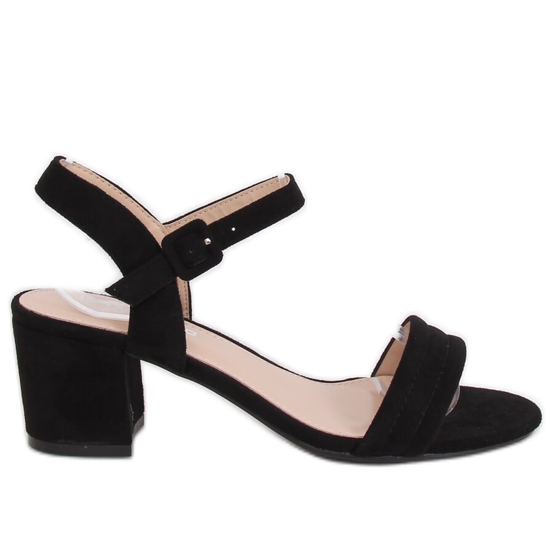 Schwarze Sandalen mit hohen Absätzen 99-61A Schwarz