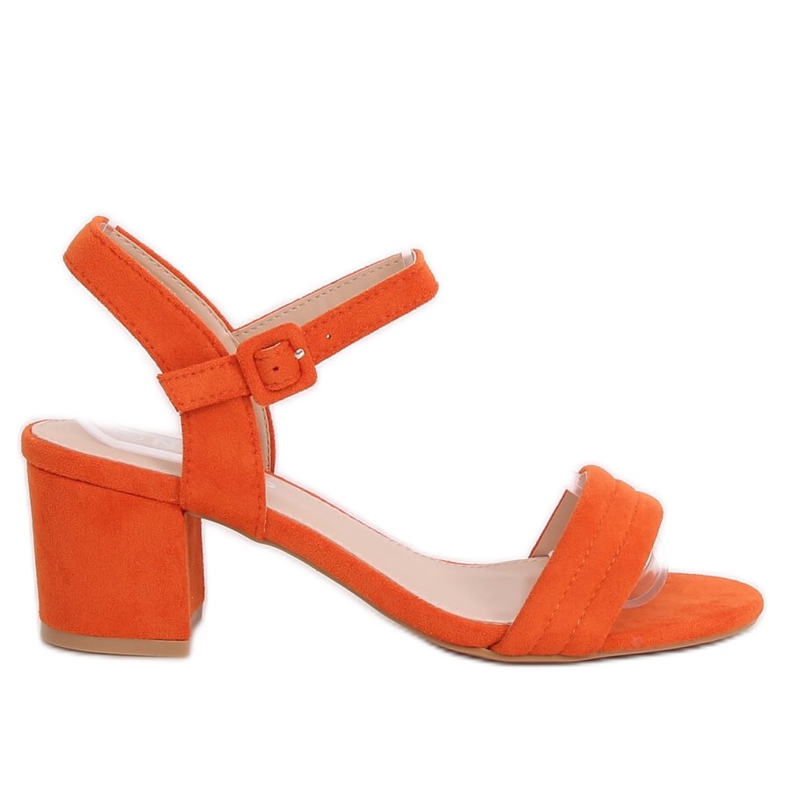Orangefarbene Sandalen mit hohen Absätzen 99-61A Orange
