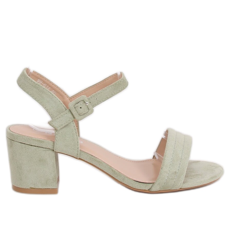 Hochhackige Sandalen Seladon 99-61A Grün