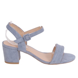 Blaue Sandalen mit hohen Absätzen 99-61A Blau