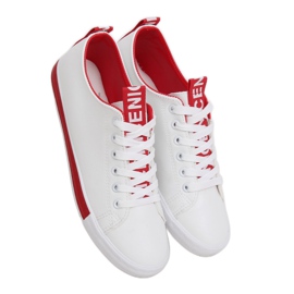 Weiße Damen Sneaker CC-17 Rot