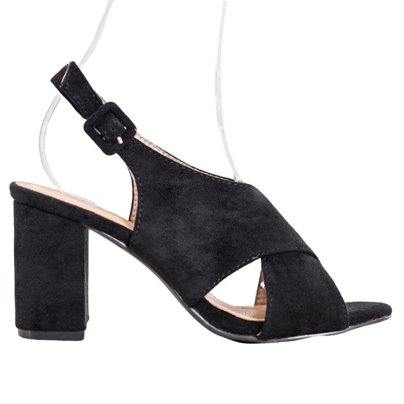 SHELOVET Bequeme Sandalen an einer Bar schwarz