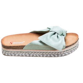 Seastar Wildlederhausschuhe mit dekorativer Plattform grün