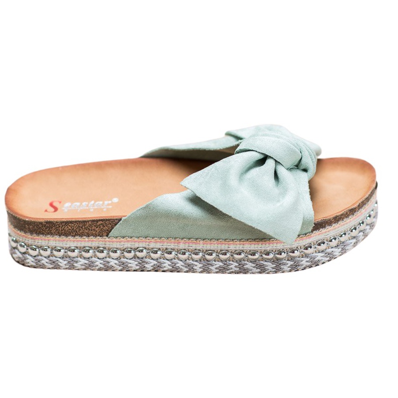 Seastar Wildlederhausschuhe mit dekorativer Plattform grün