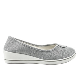 Graue Sneakers, Keilabsatz HC-03