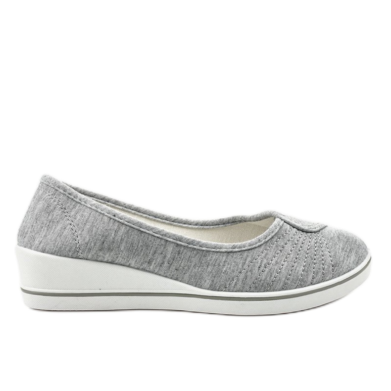 Graue Sneakers, Keilabsatz HC-03