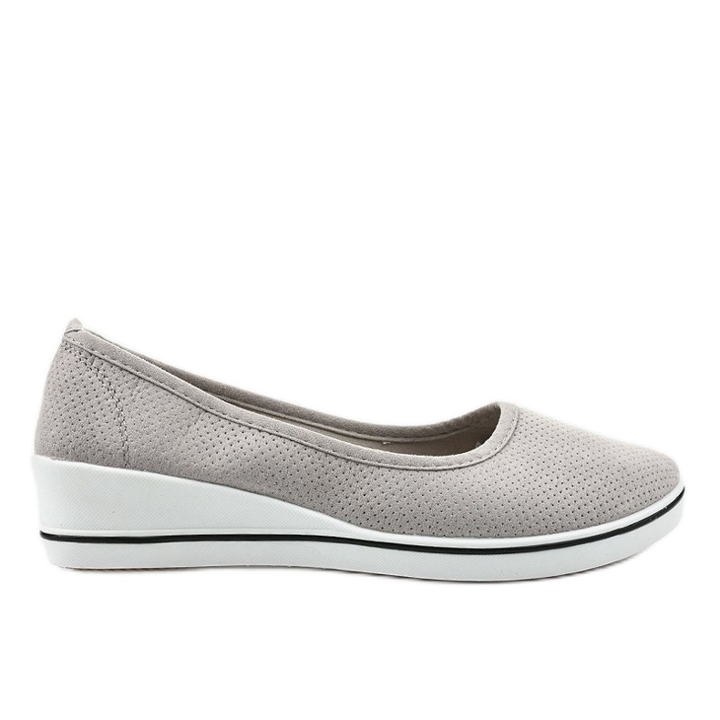 Graue Sneakers auf dem Keil HC-0307