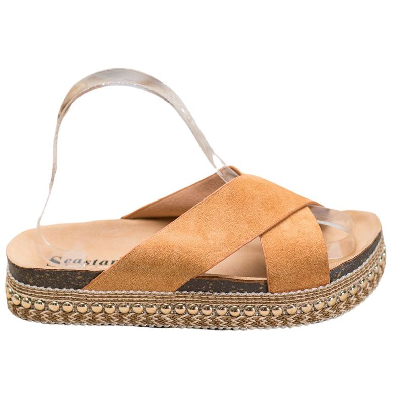 Seastar Bequeme Hausschuhe auf der Plattform beige