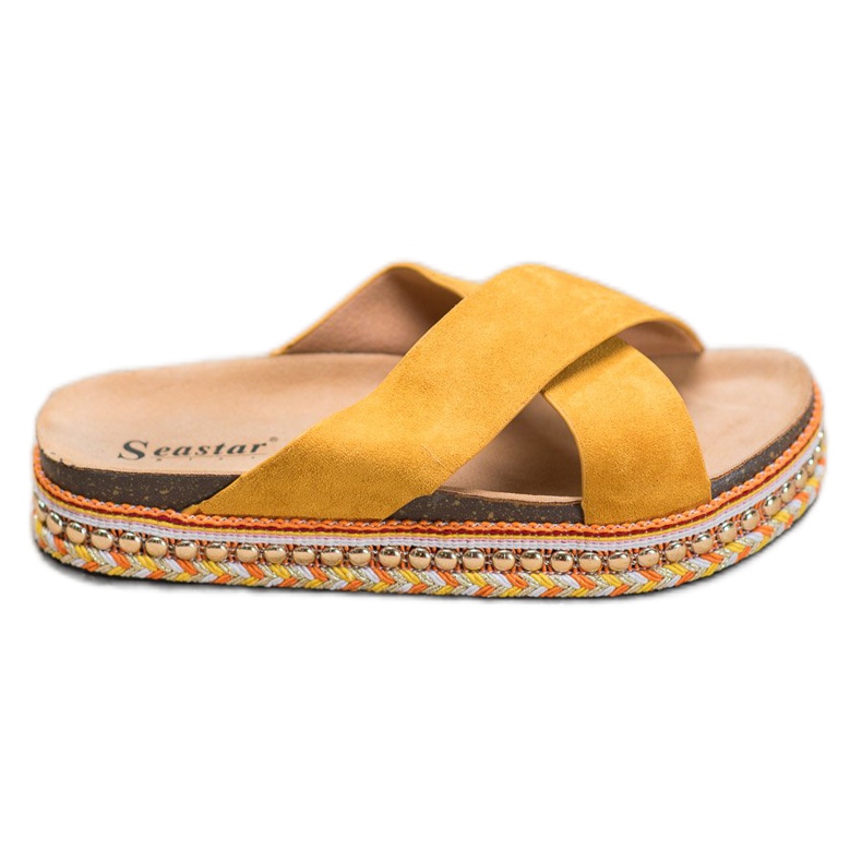 Seastar Bequeme Hausschuhe auf der Plattform gelb