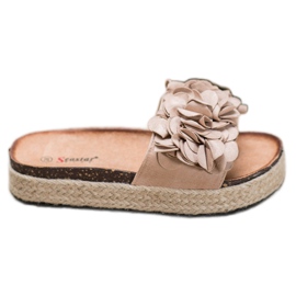 Seastar Modische beige Hausschuhe