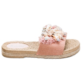 Seastar Modische Flip-Flops mit Muscheln rosa