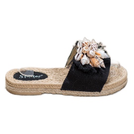 Seastar Modische Flip-Flops mit Muscheln schwarz