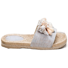 Seastar Modische Flip-Flops mit Muscheln grau