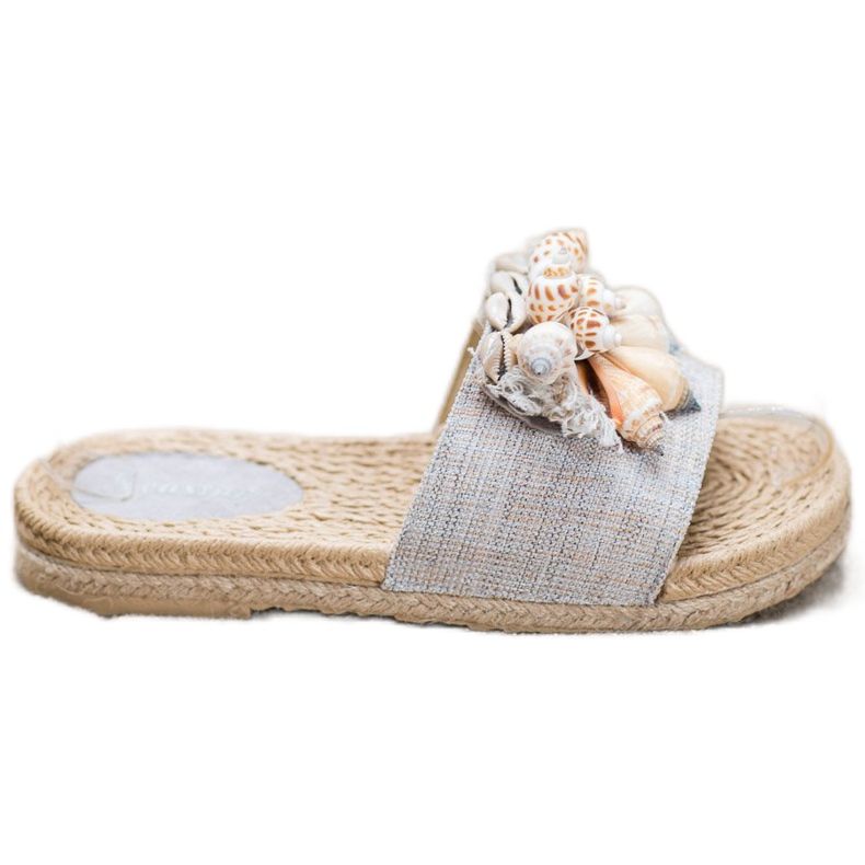 Seastar Modische Flip-Flops mit Muscheln grau