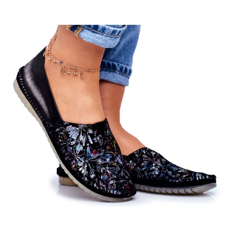 Damen Ballerinas Maciejka Leder Schwarz 01930-70 / 00-0 mehrfarbig